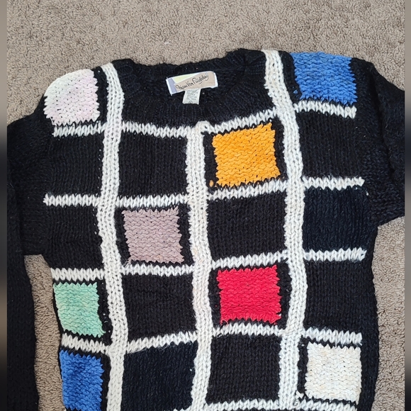 Diane Von Furstenberg Checkered Wool Jumper Sweater - Picture 8 of 8